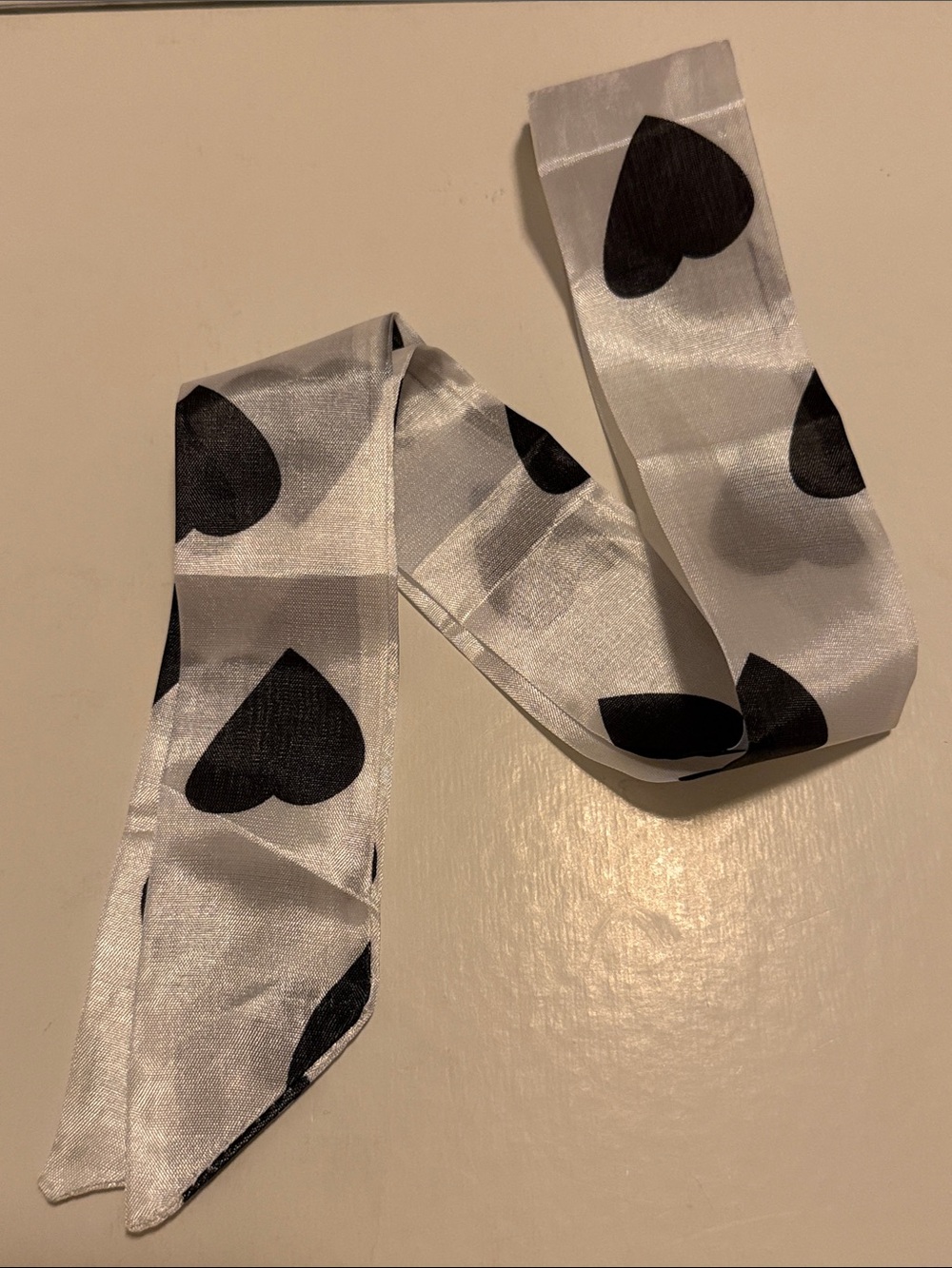 Unbranded Heart Satin Scarf Tie New